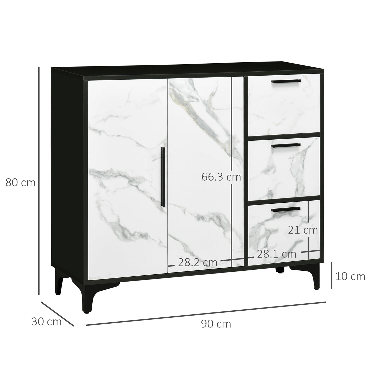 MARBOLOSA | Wall Cabinet | 90x30x80 cm - Borgè